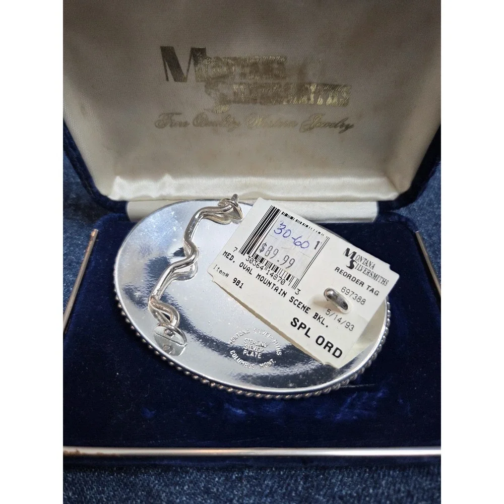 NWT Montana Silversmiths Cooke City 3D Mountain Belt Buckle - In Box